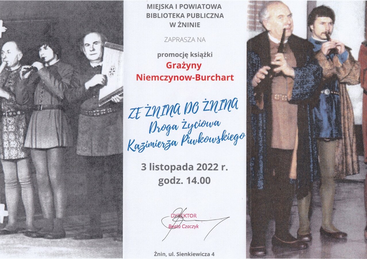 Ze Żnina do Żnina. Droga życiowa Kazimierza Piwkowskiego - zapraszamy na spotkanie autorskie