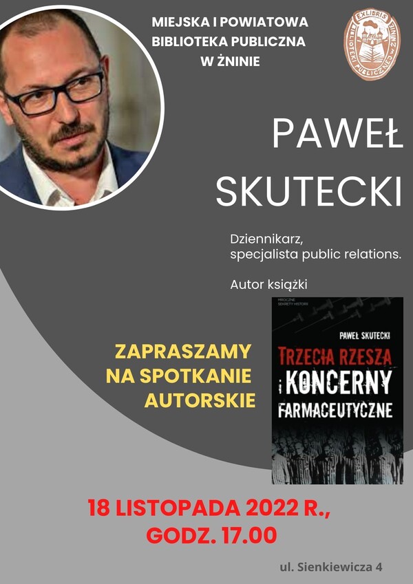 Spotkanie autorskie z Pawłem Skuteckim - zapraszamy!