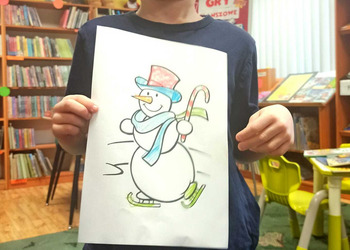 Grupa Sówki w odwiedzinach w Bibliotece