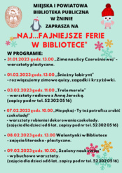 Naj... fajniejsze Ferie w Bibliotece - program zajęć!