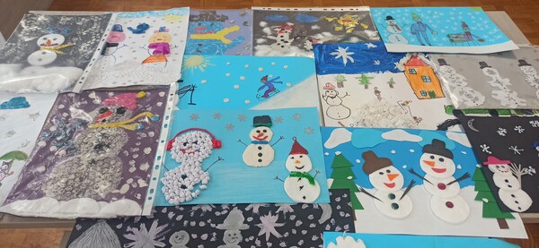  ,,Kochamy zimę i śnieżynki. Malujemy bałwankom wesołe minki!” - wyniki konkursu