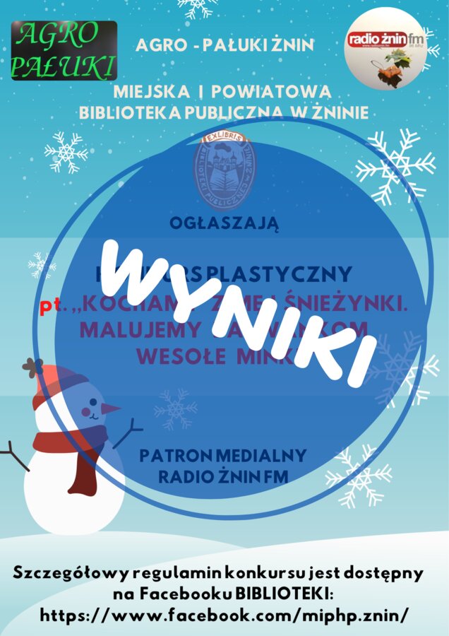 Wyniki zimowego konkursu plastycznego dla dzieci