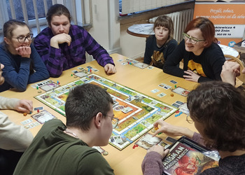 Spotkanie miłośników gier planszowych.