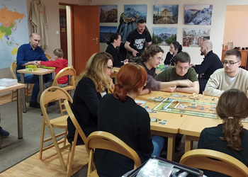 Spotkanie miłośników gier planszowych.