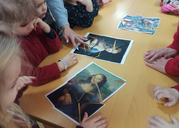 7 marca w bibliotece odbyły się zajęcia z dziećmi z przedszkola ,,U Boba” z grupy Jeżyki. 