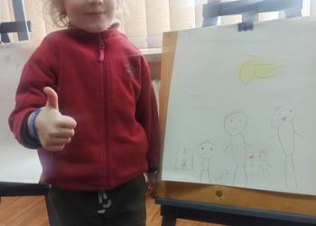 7 marca w bibliotece odbyły się zajęcia z dziećmi z przedszkola ,,U Boba” z grupy Jeżyki. 