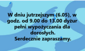 Dyżur wypożyczalni dla dorosłych