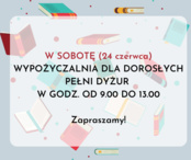 Dyżur wypożyczalni dla dorosłych