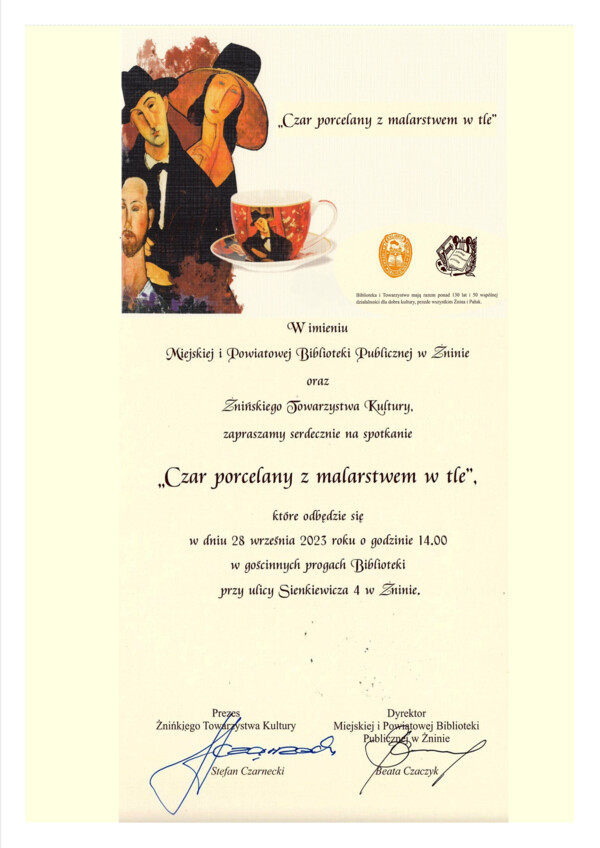 Wystawa porcelany otwarta będzie do 6 października do godz. 12.00