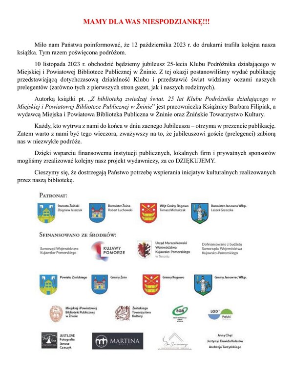 Mamy dla Was niespodziankę