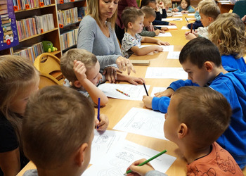Zajęcia z przedszkolakami z grupy Jeżyki