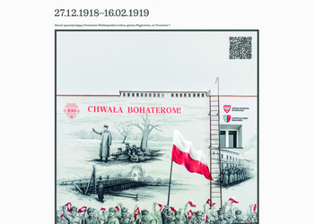 Mural upamiętniający Powstanie Welkopolskie, Łekno, gmina Wągrowiec, ul. Pocztowa 7