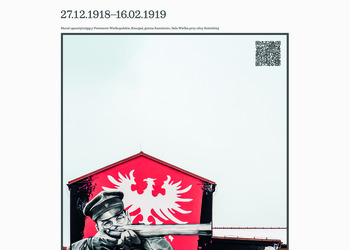 Mural upamiętniający Powstanie Welkopolskie, Konojad, gmina Kamieniec, Sala Wielka przy ul. Kościelnej 