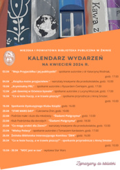 Kalendarium wydarzeń na kwiecień 2024