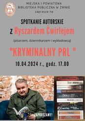 Spotkanie autorskie z Ryszardem Ćwirlejem