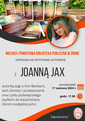 Spotkanie autorskie z Joanną Jax