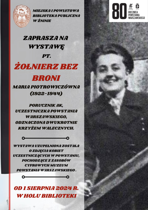 Wystawa z okazji 80. rocznicy wybuchu Powstania Warszawskiego