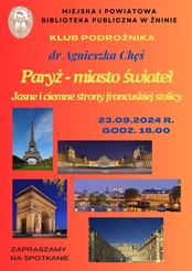 Klub Podróżnika w Paryżu z dr Agnieszką Chęś