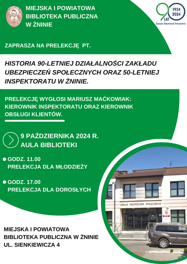 Prelekcja z okazji 90. rocznicy istnienia ZUS-u