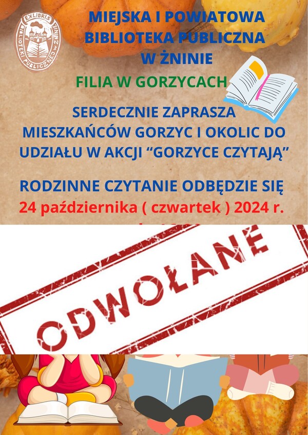Rodzinne Czytanie w Gorzycach - październik 2024