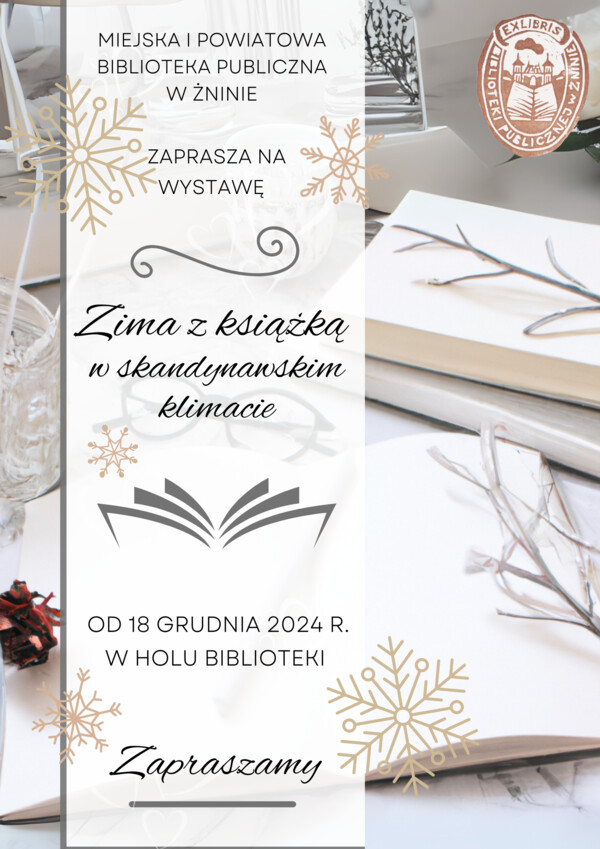 Zima z książką w skandynawskim klimacie