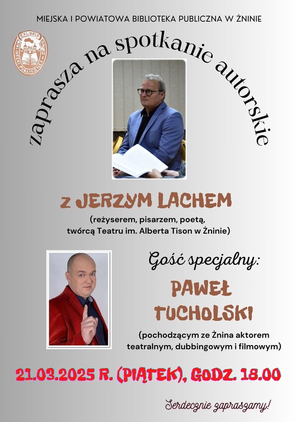 Zapraszamy na spotkanie autorskie z Jerzym Lachem