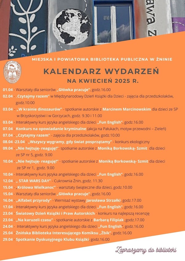 Kalendarz wydarzeń - kwiecień