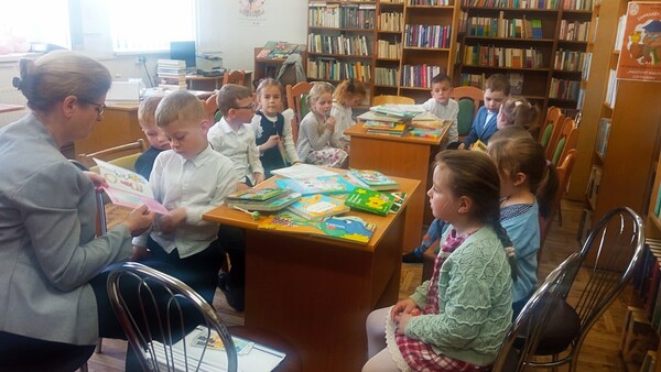 Lekcja biblioteczna w Filii w Gorzycach, 30.04.2025 r.