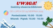 Wakacyjne godziny otwarcia biblioteki