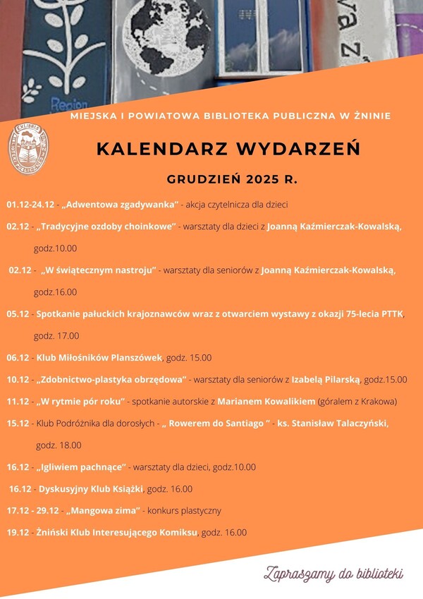 Kalendarz wydarzeń grudzień 2025
